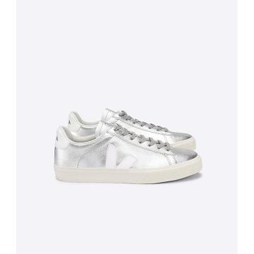 Silver Women's Veja CAMPO CHROMEFREE Low Tops Sneakers | AU 600AHK